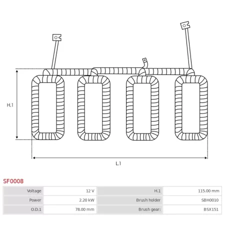 Porte-balais de démarreur pour BOSCH 0001218177, 0001218178, 9000331401, 9000331402