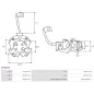 Porte-balais de démarreur pour BOSCH 0001367052, 0001367055, 0001367056, 0001367058