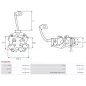 Porte-balais de démarreur pour HITACHI S13527, S13556