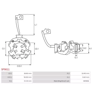 Porte-balais de démarreur pour MAGNETON 9142722