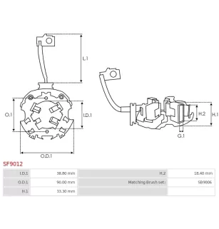 Porte-balais de démarreur pour MAGNETON 9142687