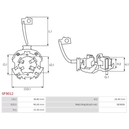 Porte-balais de démarreur pour MAGNETON 9142687