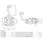 Porte-balais de démarreur pour MAGNETON 9142743, 9142745, 9142764, 9142765