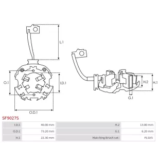 Porte-balais de démarreur pour MAGNETON 443115141331