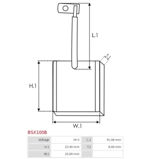 Charbon/balais de démarreur pour BOSCH 0001360031, 0001360032, 0001360