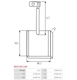 Charbon/balais de démarreur pour BOSCH 0001367030, 0001367032, 0001367