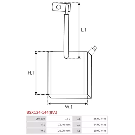 Charbon/balais de démarreur pour BOSCH 0001367037, 0001367039, 0001367040, 0001367042