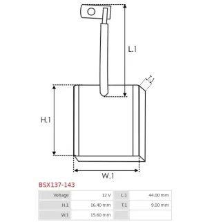 Charbon/balais de démarreur pour BOSCH 0001362051, 0001362052, 0001362