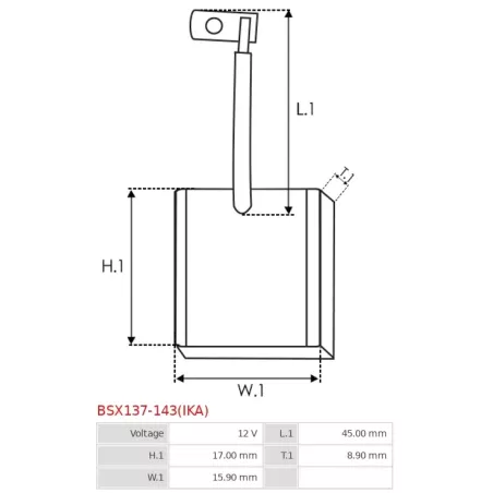 Charbon/balais de démarreur pour BOSCH 0001362046, 0001362047, 0001362048, 0001362049