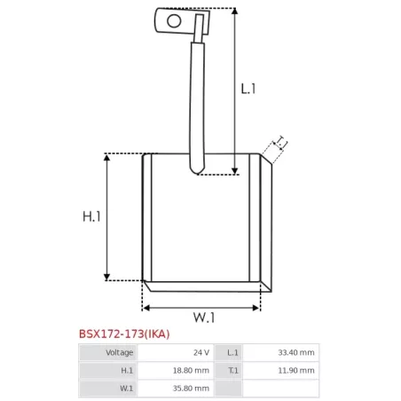 Charbon/balais de démarreur pour BOSCH 0001416004, 0001416005, 0001416006, 0001416007