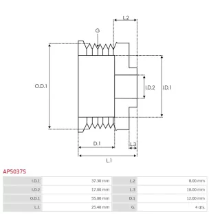 Poulie d’alternateur AS-PL UD52013AP