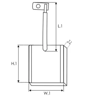 Charbon/balais de démarreur pour BOSCH 0001108408, 0001108411, 0001108