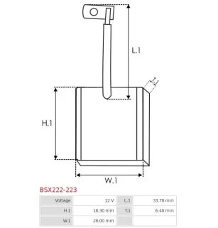 Charbon/balais de démarreur pour BOSCH 0001260001, 0001262022, 0001262