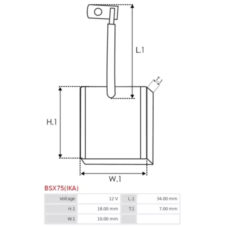 Charbon/balais de démarreur pour BOSCH 0001208223, 0001208224, 0001208226, 0001208227