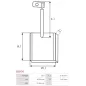 Charbon/balais de démarreur pour BOSCH 0001311051, 0001311101, 0001311105, 0001311106