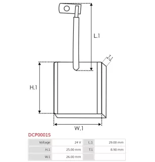 Charbon/balais de démarreur pour BOSCH 0136355057, 0136355061, 0136355