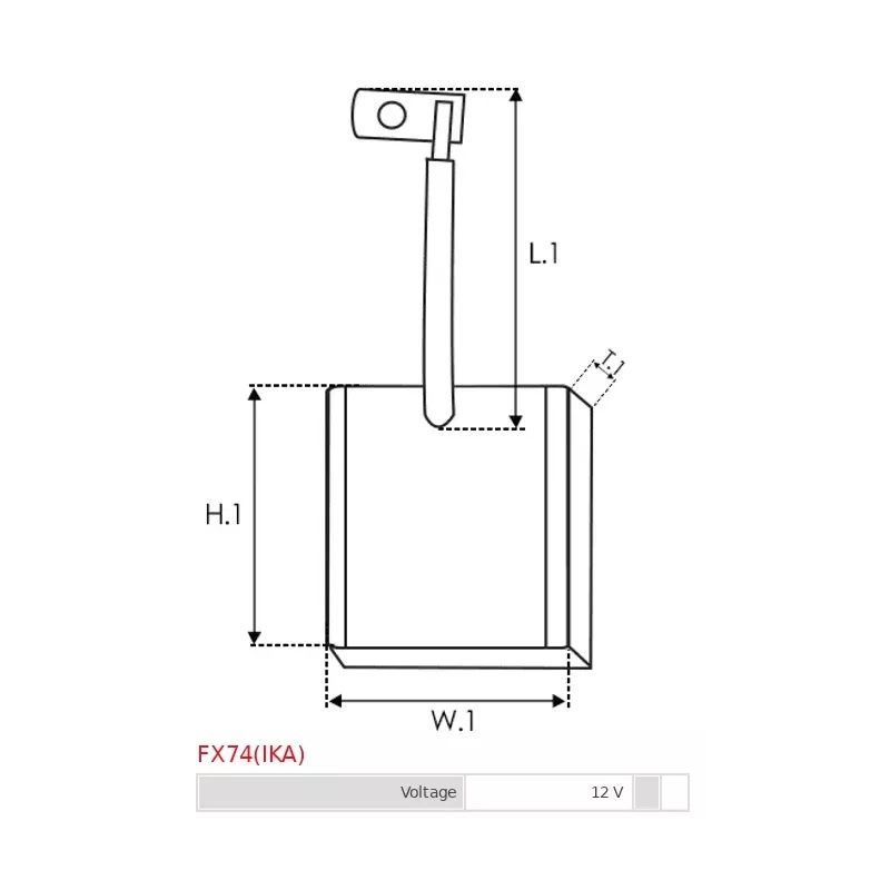 Charbon/balais de démarreur pour FORD F7RU11434BA