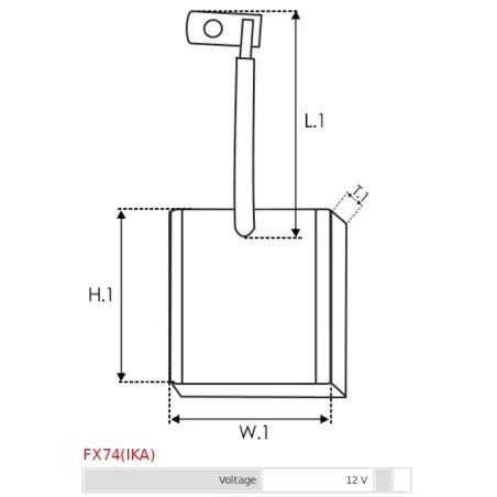 Charbon/balais de démarreur pour FORD F7RU11434BA