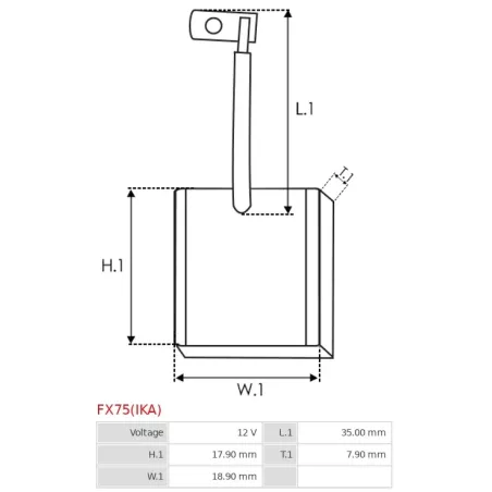 Charbon/balais de démarreur pour IKA FX75