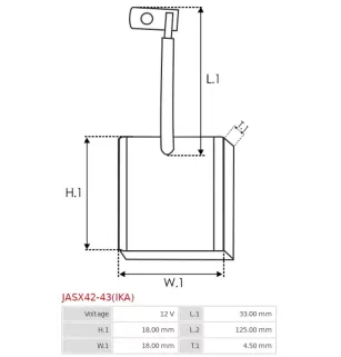 Charbon/balais de démarreur pour MITSUBISHI M647C00371