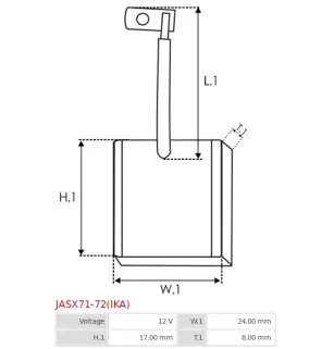 Charbon/balais de démarreur pour MITSUBISHI M003T56183, M003T66572, M0