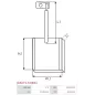 Charbon/balais de démarreur pour MITSUBISHI M003T56183, M003T66572, M003T67171, M003T67172