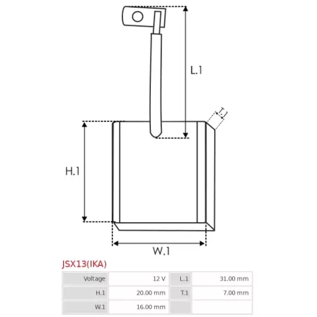 Charbon/balais de démarreur pour FIAT 4045771