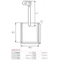 Charbon/balais de démarreur pour LUCAS 26150, 26150H/M, 26151, 26151H/N