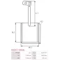 Charbon/balais de démarreur pour MAGNETI MARELLI 63217121, 63217125, 63217138, 63217147