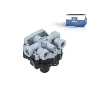 Valve de protection 4 circuits, M16 x 1,5, M22 x 1,5, max. 13 bar, Po21: 7.5 bar, Po22: 7.5 bar, Po23: 7.5 bar, Po24: 7.5 bar