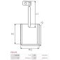 Charbon/balais de démarreur pour VALEO D9E124, D9E125, D9E127, D9E129