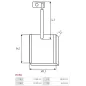 Charbon/balais de démarreur pour DELCO 1105911, 1105919, 1105927