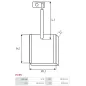 Charbon/balais de démarreur pour DELCO 1107511, 1107512, 1107513, 1107516