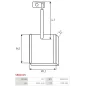 Charbon/balais de démarreur pour BOSCH 0001138009, 0001138013, 0001138017, 0001147425