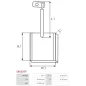 Charbon/balais de démarreur pour BOSCH 0001261008, 0001261012