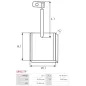 Charbon/balais de démarreur pour BOSCH 0001400016, 0001401051