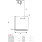 Charbon/balais de démarreur pour BOSCH 0001369001, 0001369003, 0001369005, 0001369007