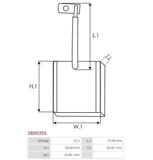 Charbon/balais de démarreur pour BOSCH 0001367004