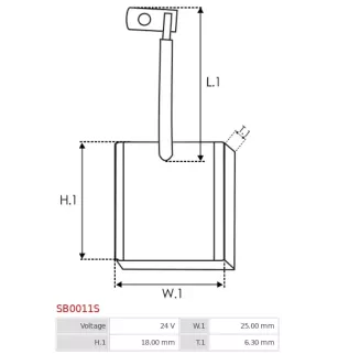 Charbon/balais de démarreur pour BOSCH UD46227SB