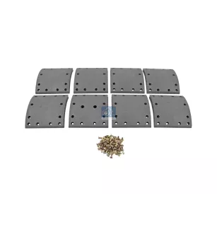 Kit de garnitures de frein à tambour, W: 177 mm, S: 18.4 mm Pour Iveco Eurocargo, EuroTech, M, P/PA, TurboStar, TurboTech