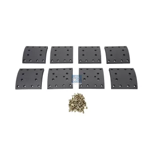 Kit de garnitures de frein à tambour, W: 200 mm, S: 21 mm Pour Iveco EuroStar, EuroTech, Trakker