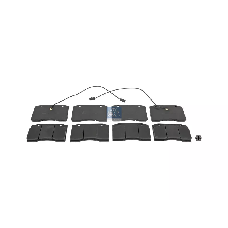 Kit de garnitures de disque de frein, sans ressorts, avec témoins d'usure, W: 180 mm pour Iveco CityClass, EuroClass - 93161314