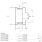 Poulie d’alternateur AS-PL UD45790AP pour AS-PL A6373