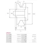 Poulie d’alternateur AS-PL UD47980AP, DENSO 1012110480, 1012110481, 1012110570, 1012110571, 1012110970, 1012110971