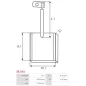 Charbon/balais de démarreur pour HITACHI 2114-19003