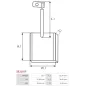 Charbon/balais de démarreur pour HITACHI S1384B, S1387, S1389, S1389A