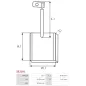 Charbon/balais de démarreur pour HITACHI S13118A, S13120A, S13120B, S13121