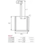 Charbon/balais de démarreur pour HITACHI S114424A, S114501, S114501A, S114509