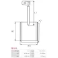 Charbon/balais de démarreur pour HITACHI S114526B, S114527, S114527A, S114527B