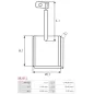 Charbon/balais de démarreur pour HITACHI S114398, S114418, S114419, S114424